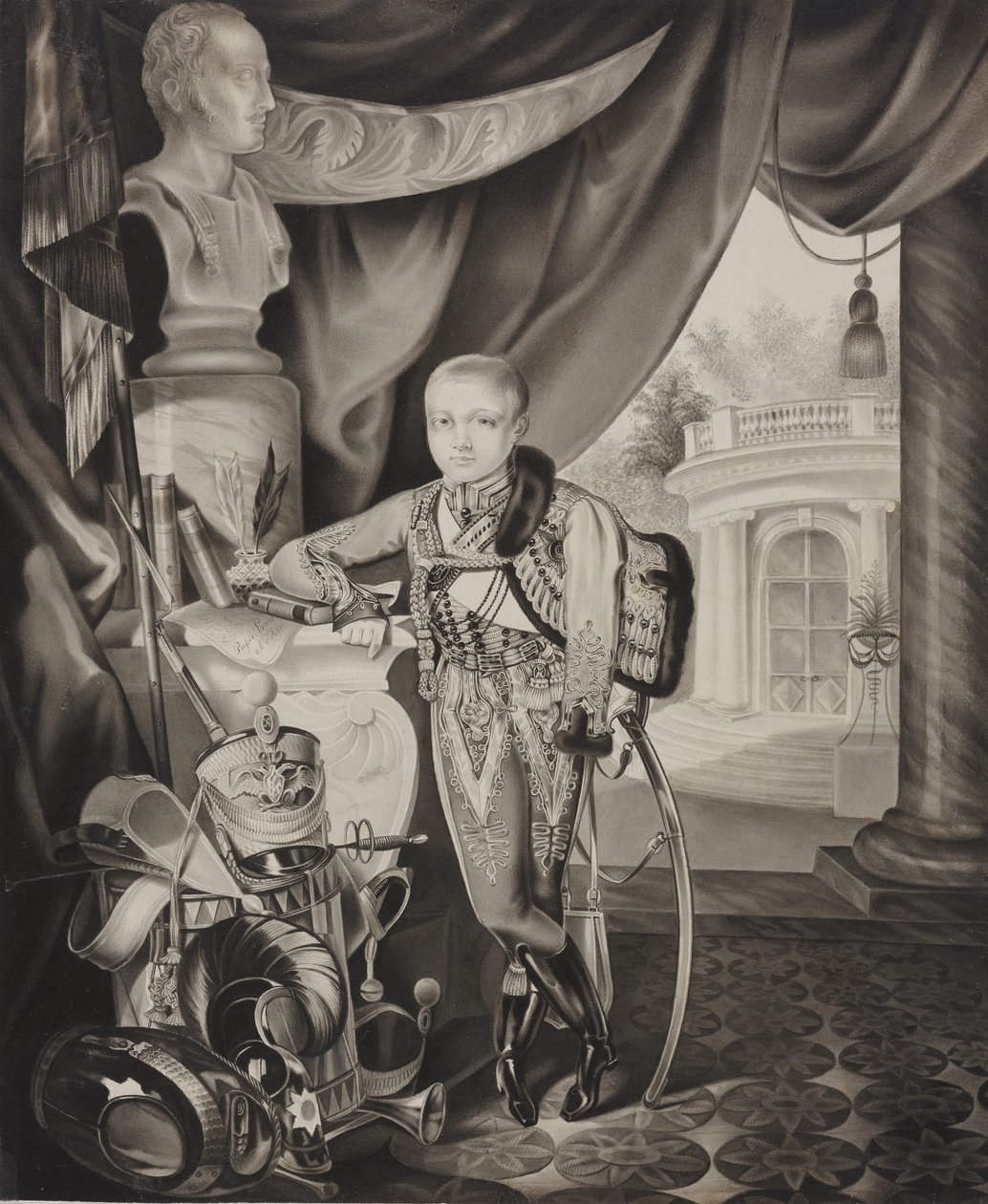 Portret księcia koronnego Aleksandra Nikołajewicza 1818-1881, 1827. autorstwa Carl von Hampeln