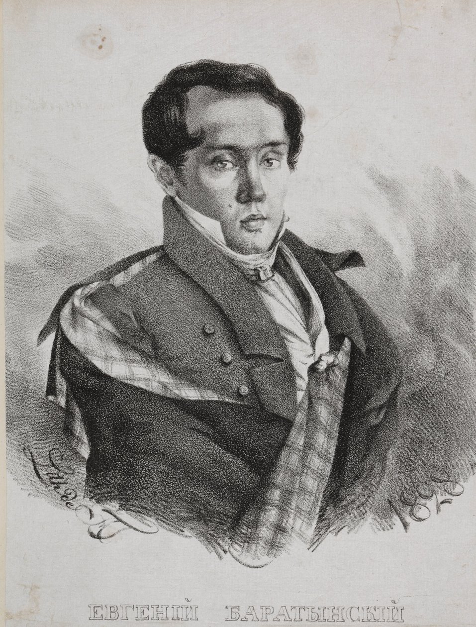Portret poety Jewgienija Abramowicza Baratyńskiego 1800-1844, 1828. autorstwa Carl von Hampeln