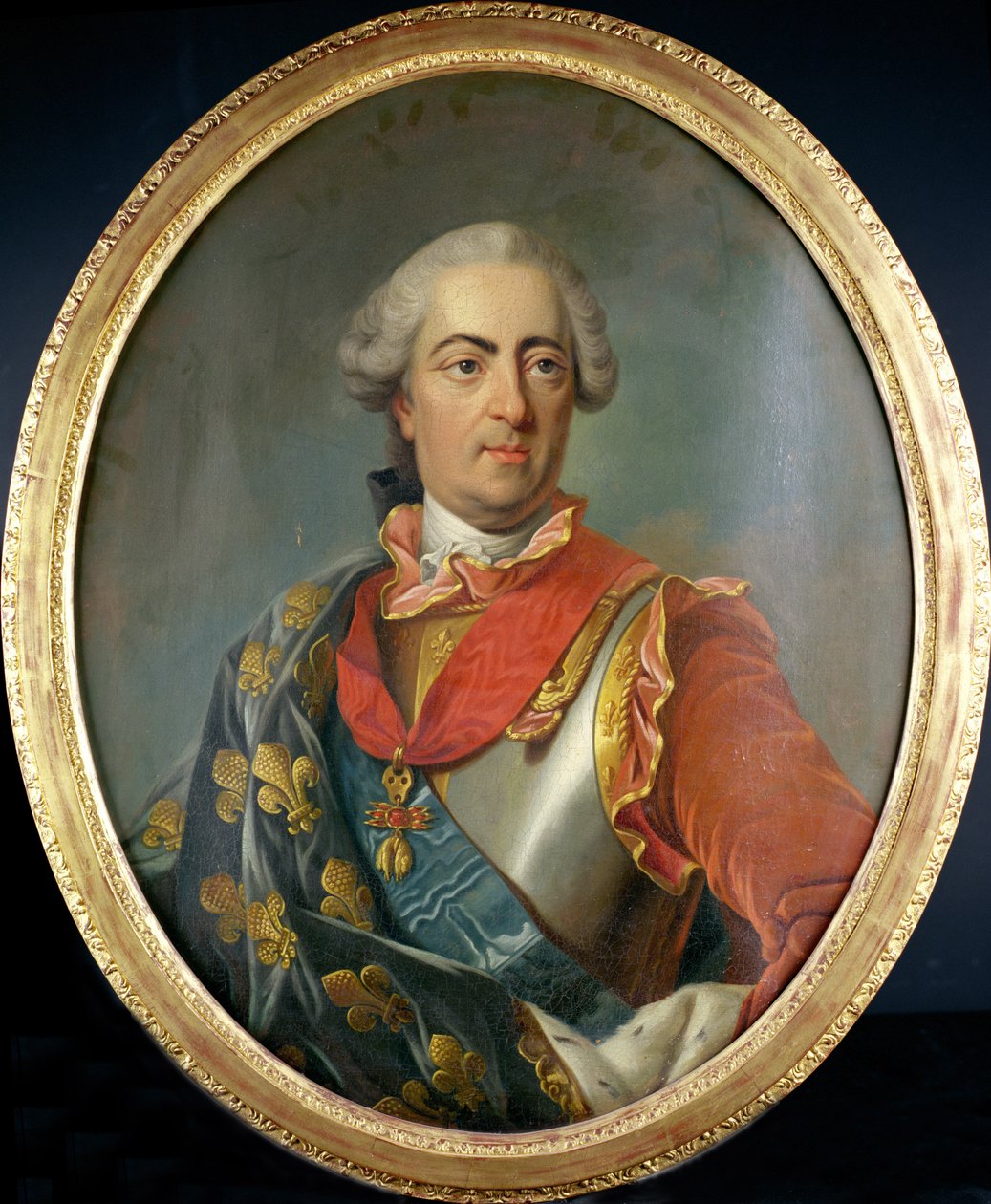 Portret króla Francji Ludwika XV (1710-74), odznaczonego Orderem Złotego Runa autorstwa Carle van Loo