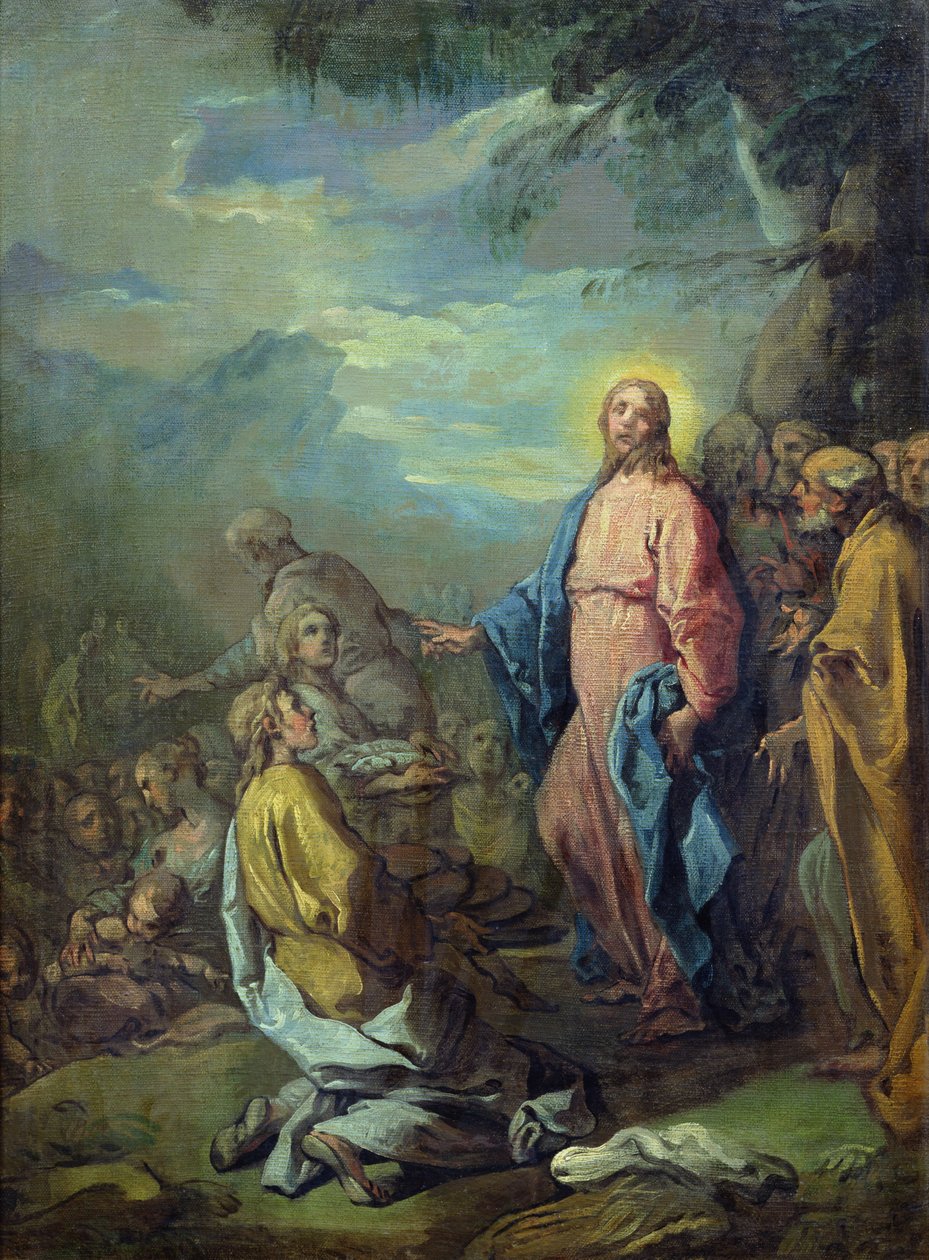 Nakarmienie Pięciu Tysięcy przed 1733 autorstwa Carle van Loo