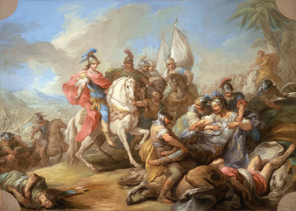 Zwycięstwo Aleksandra nad Porusem, ok. 1738 r. autorstwa Carle van Loo