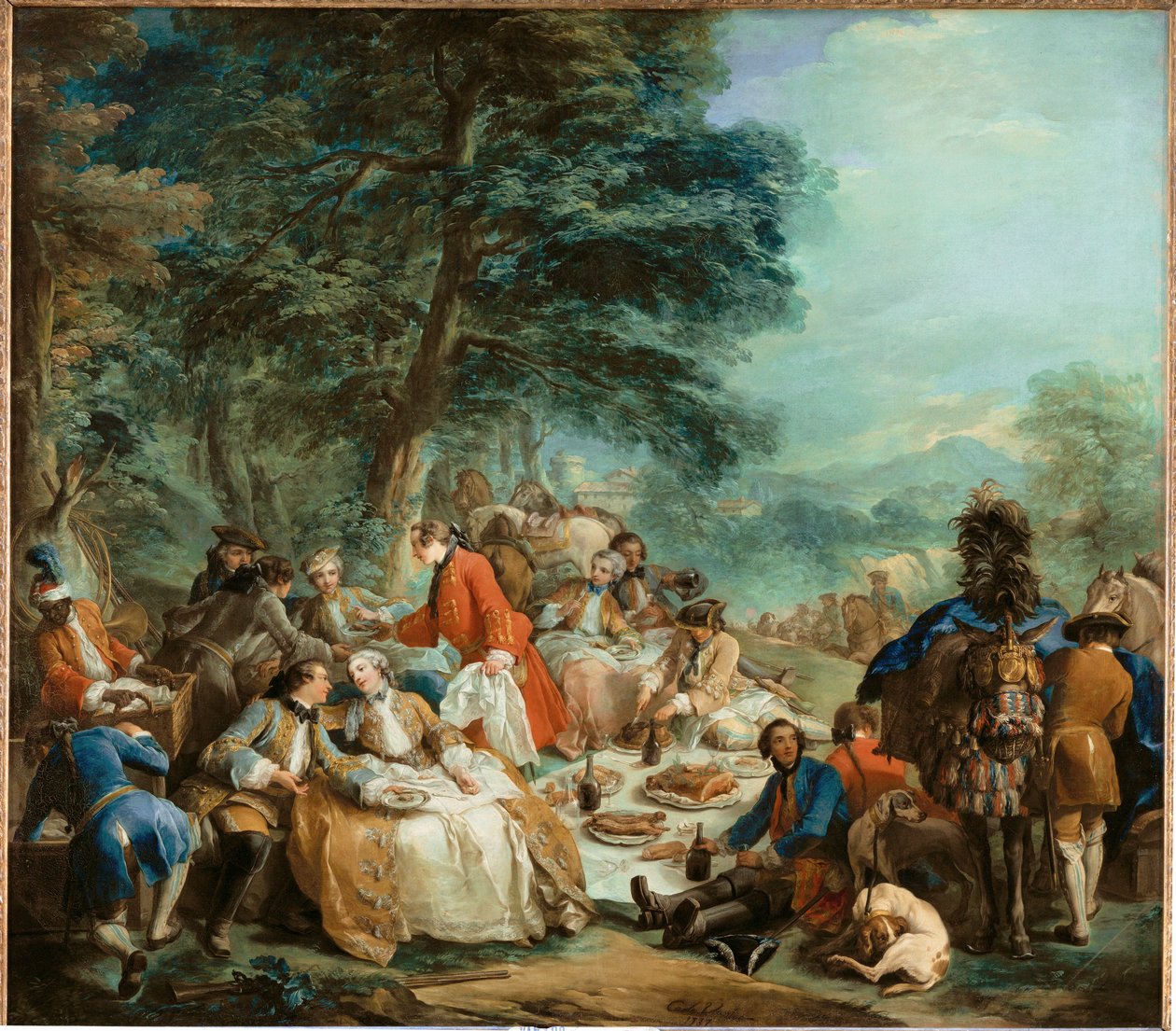 Zatrzymanie polowania ... autorstwa Carle Vanloo
