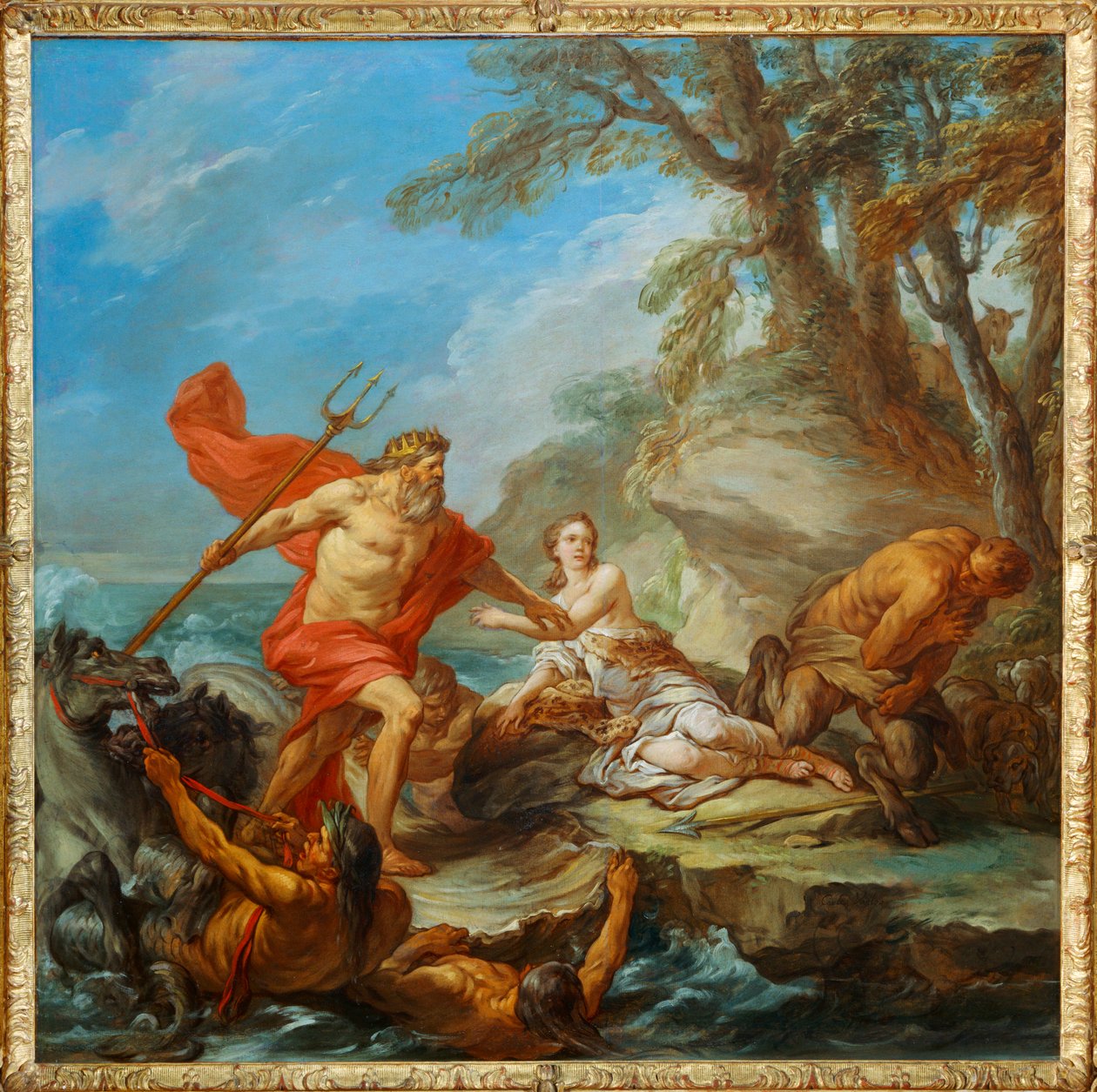 Neptun i Amymone. W kierunku ... autorstwa Carle Vanloo