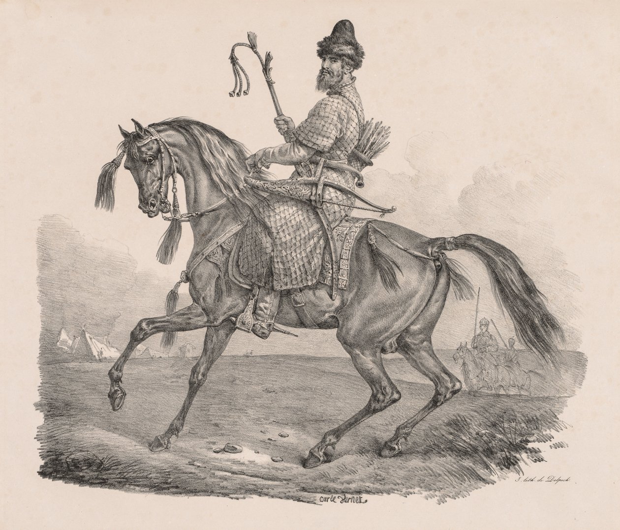 Kawaler kozacki, ok. 1930 r. 1820. autorstwa Carle Vernet
