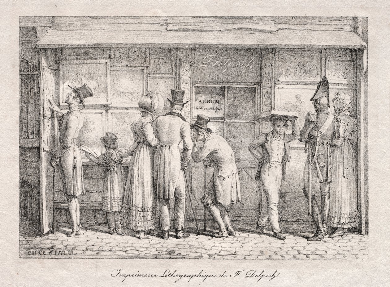 Drukarnia litograficzna Delpech, ok. 1930 r. 1818. autorstwa Carle Vernet