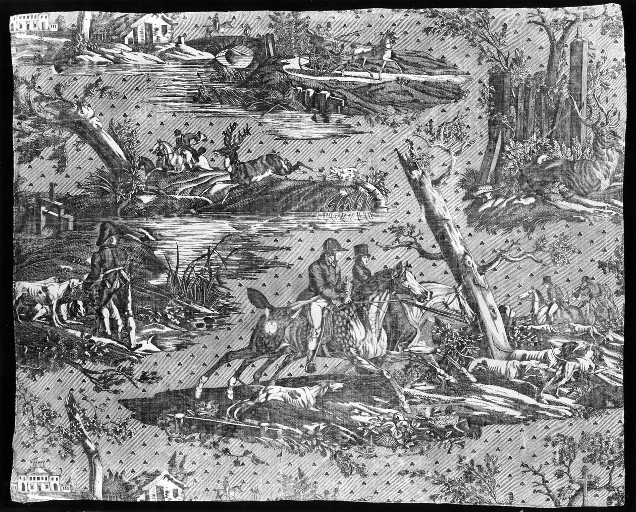 La Route de Jouy (Droga do radości) (tkanina meblowa) autorstwa Carle Vernet