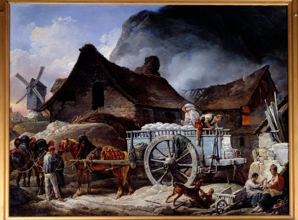 Piec gipsowy w Montmartre Obraz Antoine dit Carle Vernet (1758-1836) 1825 Fontaine Chaalis. Muzeum Instytutu Francji autorstwa Carle Vernet