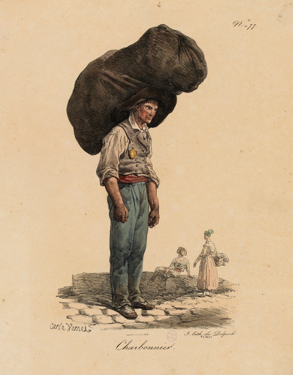 Węglarz z „Les Cris de Paris” autorstwa Carle Vernet