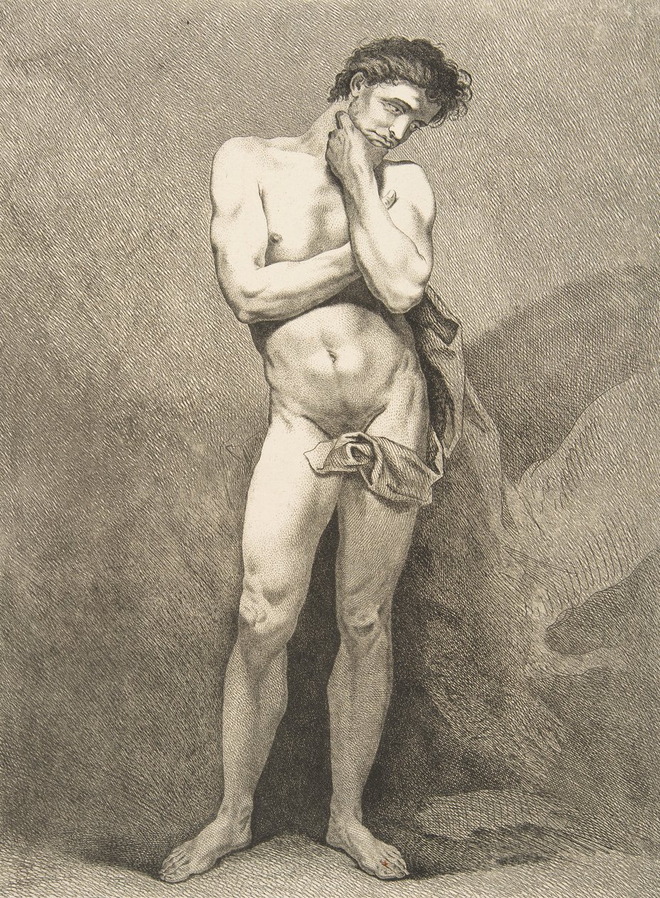 Akademia: Stojący człowiek, 1742-43. autorstwa Carle van Loo