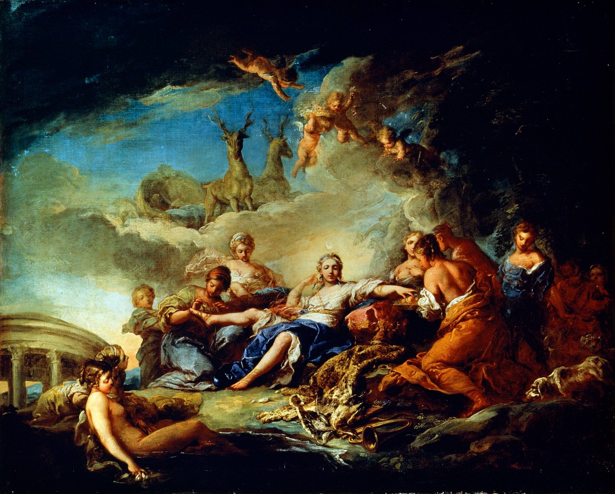Diana Odpoczynek na polowaniu, XVII wiek. autorstwa Carle van Loo