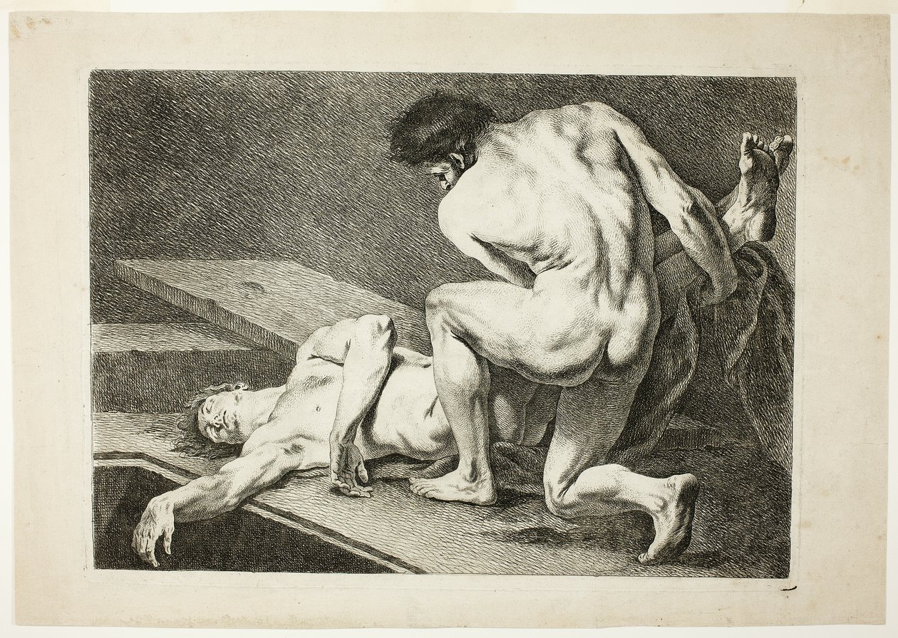 Rysunek, od Six Figures Académiques autorstwa Carle van Loo