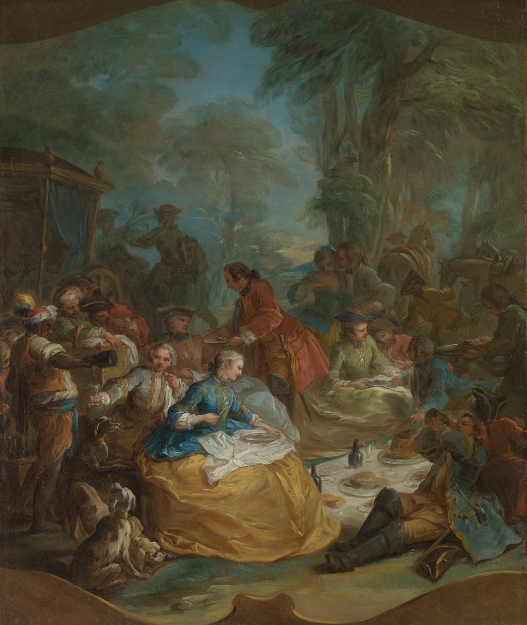 Zatrzymanie polowania, ok. godz. 1737. autorstwa Carle van Loo