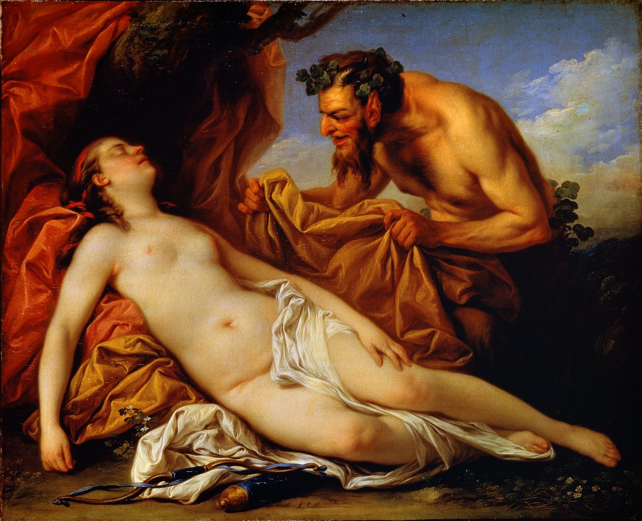 Jowisz i Antiope, c1753 autorstwa Carle van Loo