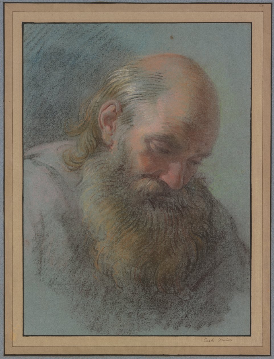 Głowa brodatego starca autorstwa Carle van Loo