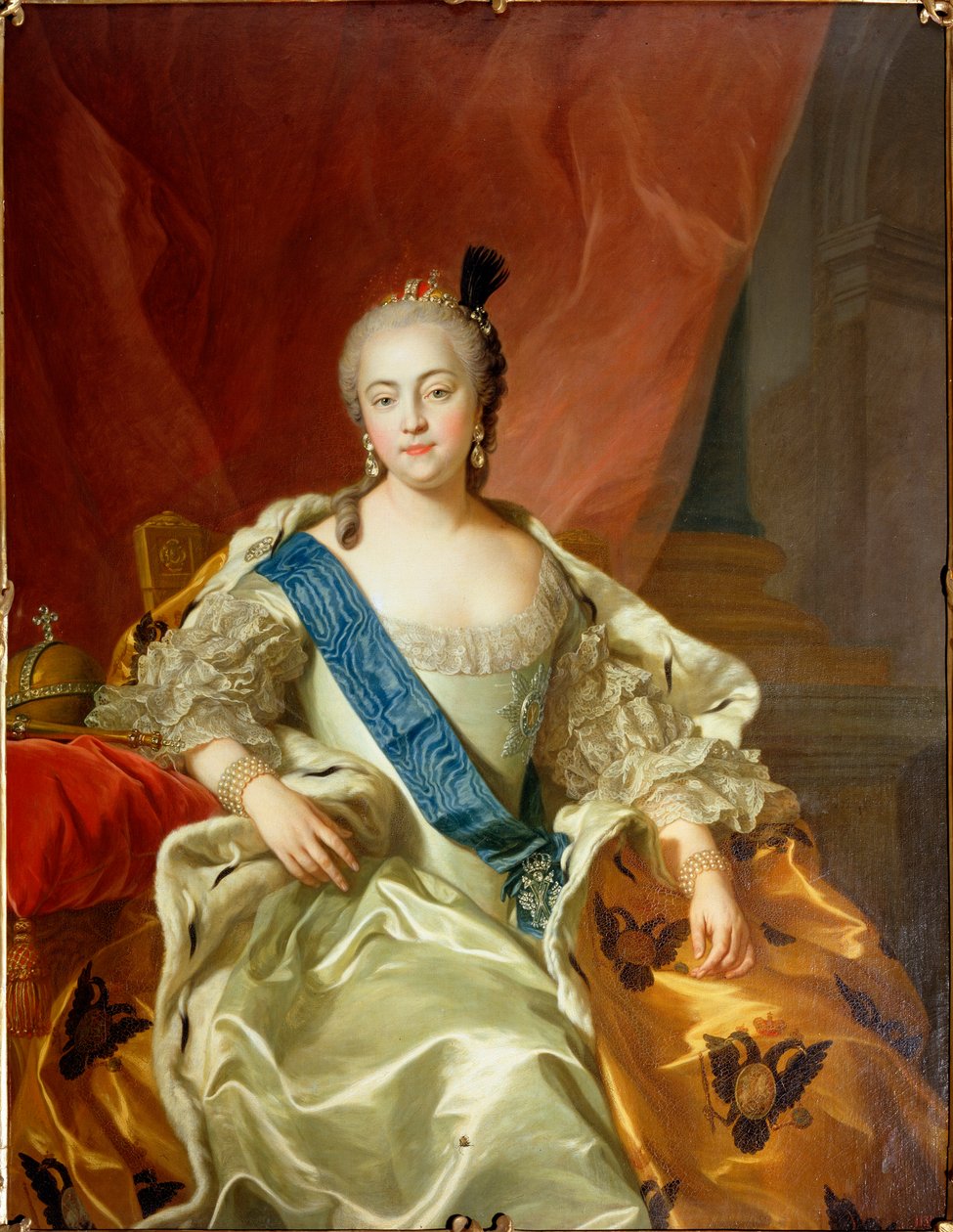 Portret cesarzowej Elżbiety Pietrownej, 1760 autorstwa Carle van Loo