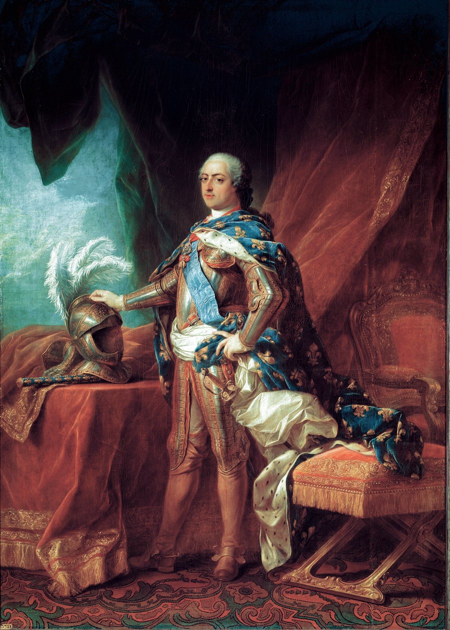 Portret króla Ludwika XV Umiłowanego, króla Francji (olej na płótnie) autorstwa Carle van Loo