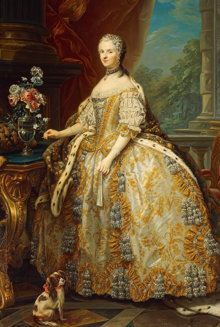 Portrait of Maria Leczinska or Leszczynska (Trzebnica autorstwa Carle van Loo