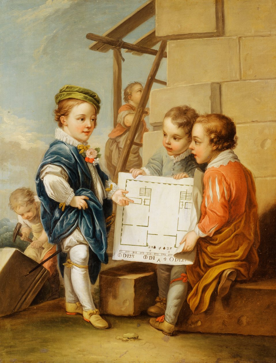 Cztery Sztuki - Architektura, autorstwa Carle van Loo