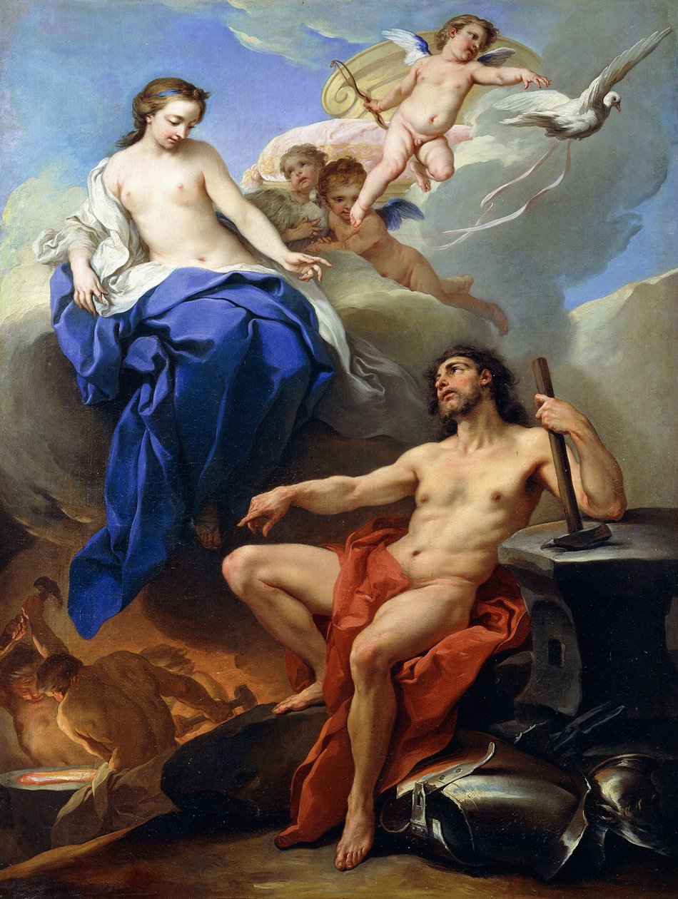 Wenus prosi Wulkana o zrobienie broni dla Eneasza, autorstwa Carle van Loo