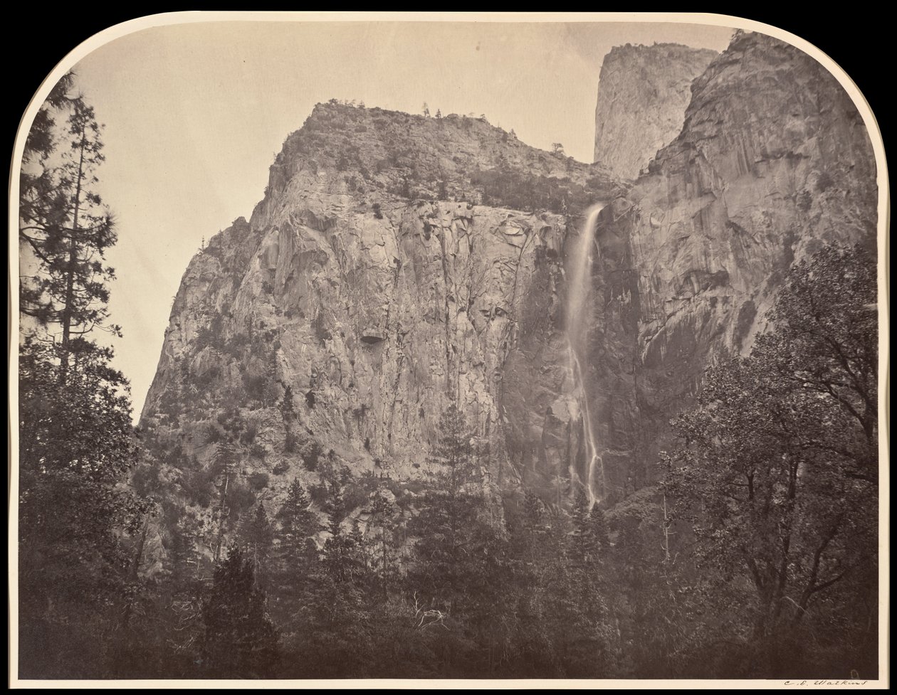 Pohono, Welon ślubny, 900 stóp, Yo Semite autorstwa Carleton E. Watkins