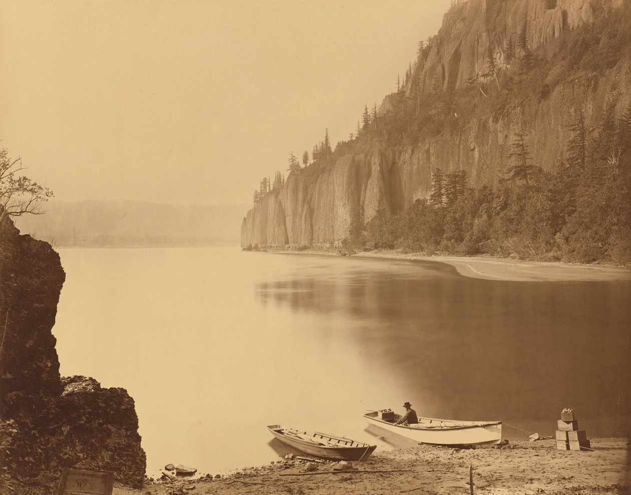 Przylądek Horn, rzeka Kolumbia autorstwa Carleton E. Watkins