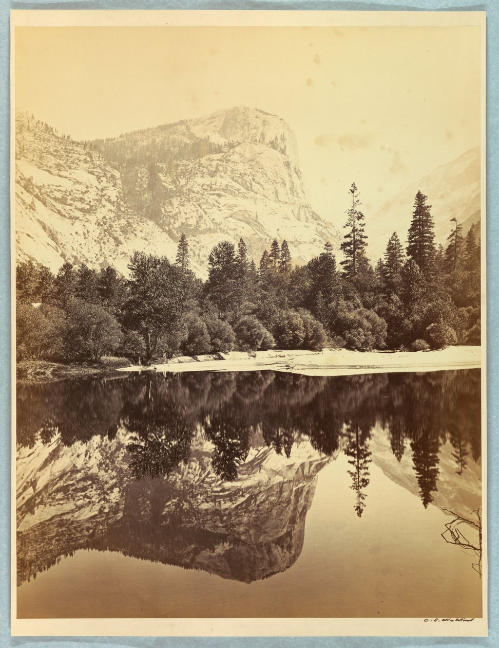 Widok lustrzany, Góra Watkins autorstwa Carleton E. Watkins