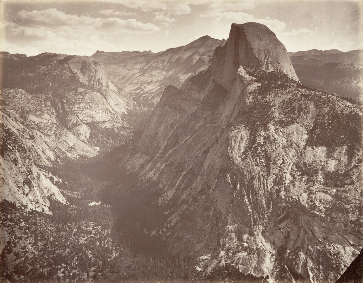 Kopuła Południowa, 6000 stóp, ca. 1872, wydrukowany ca. 1876. autorstwa Carleton E. Watkins.
