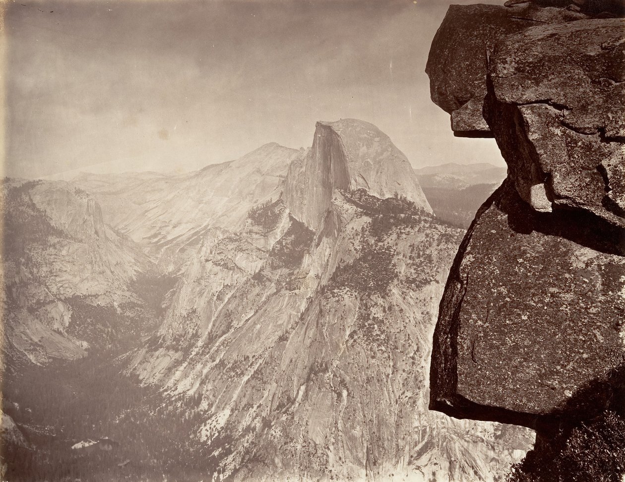 Kopuła Południowa, Yosemite, ca. 1872, wydrukowany ca. 1876. autorstwa Carleton E. Watkins.