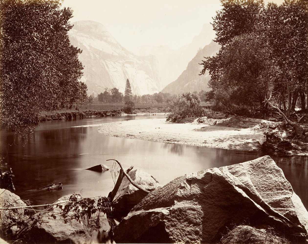 Kopuły, Yosemite, ca. 1872, wydrukowany ca. 1876. autorstwa Carleton E. Watkins.