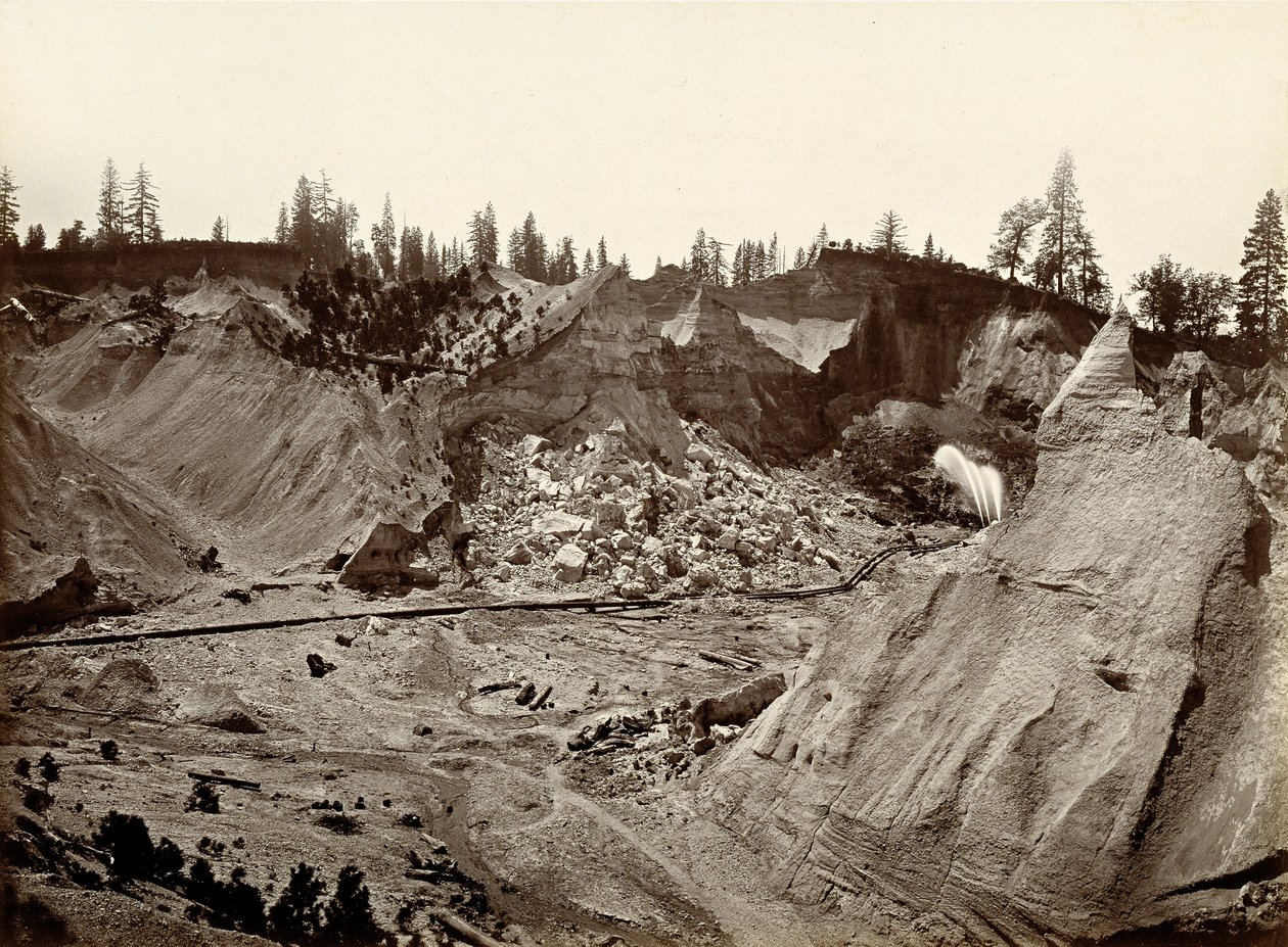 Union Diggings, Columbia Hill, hrabstwo Nevada autorstwa Carleton E. Watkins