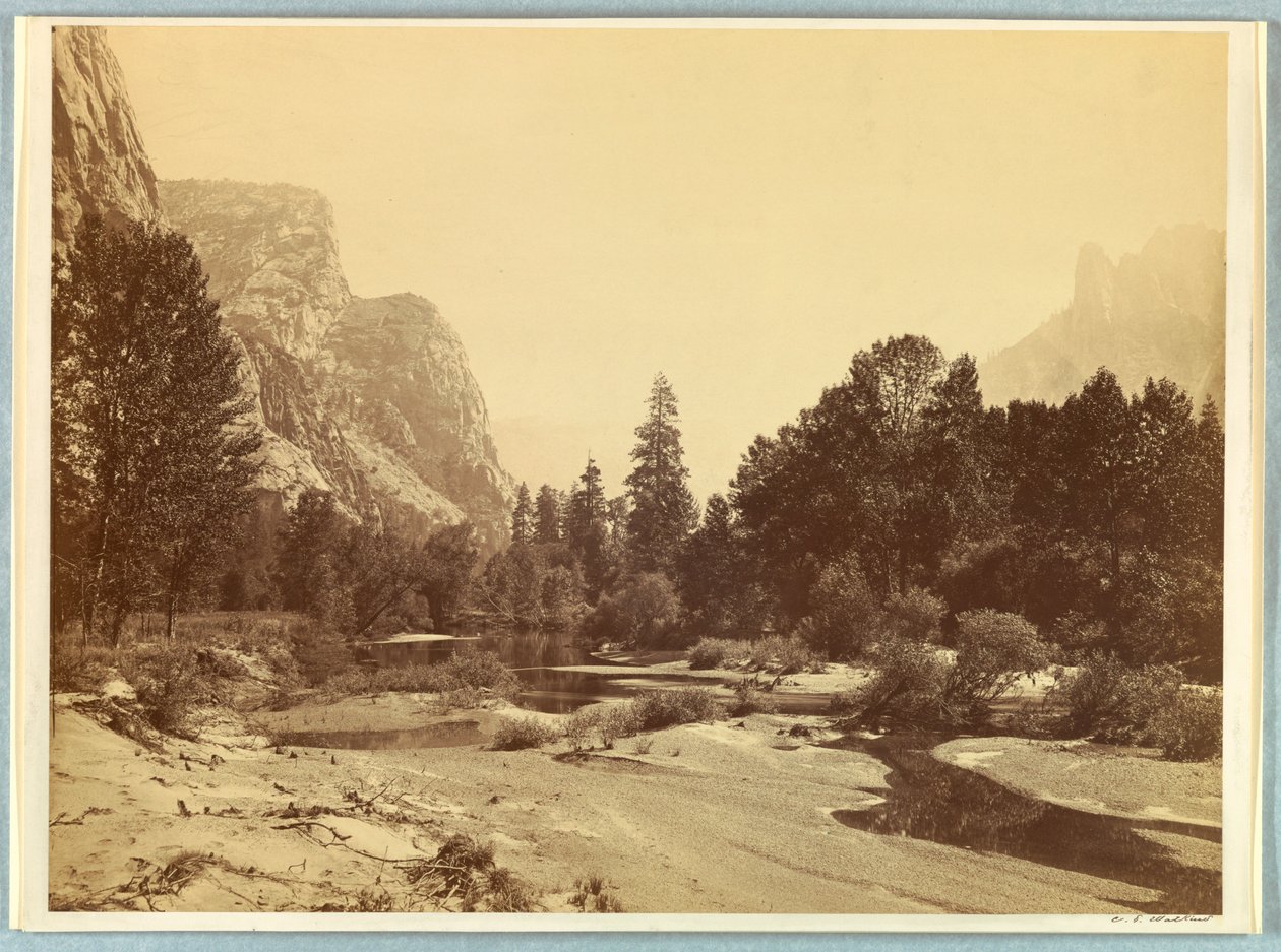 W górę doliny, Yosemite autorstwa Carleton E. Watkins