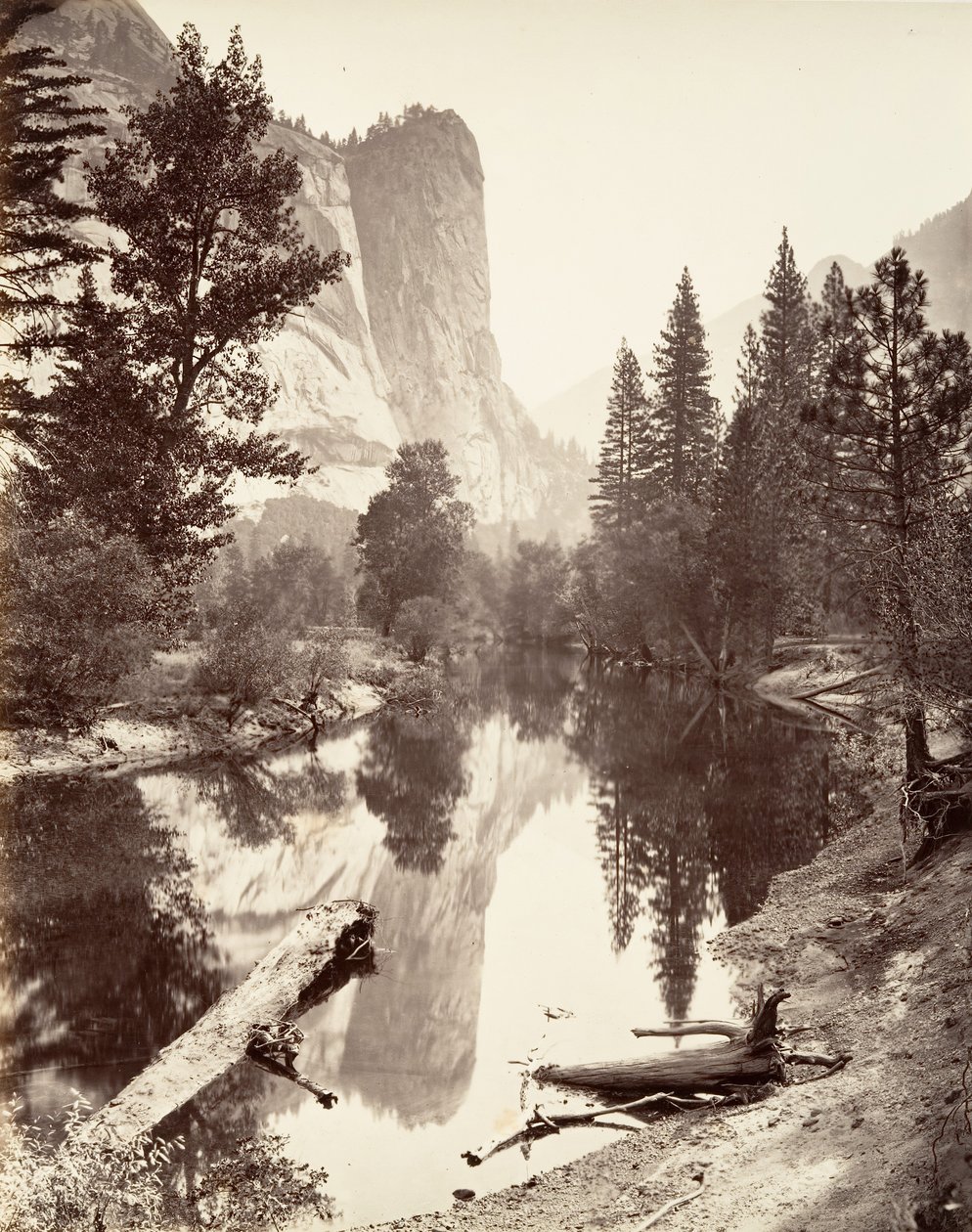 Washington Tower, Yosemite, ca. 1872, wydrukowany ca. 1876. autorstwa Carleton E. Watkins.