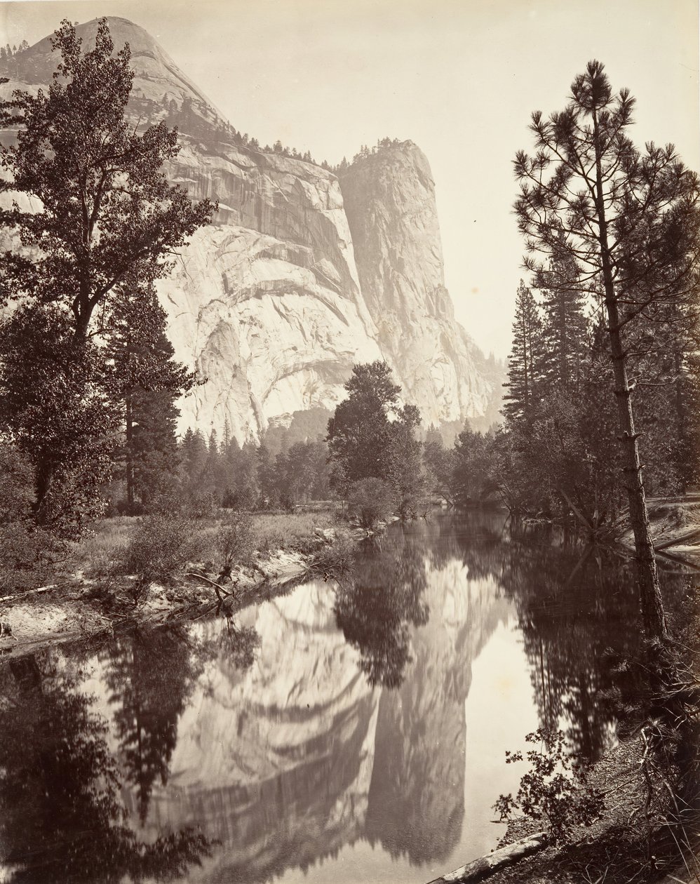 Washington Tower, Yosemite, ca. 1872, wydrukowany ca. 1876. autorstwa Carleton E. Watkins.