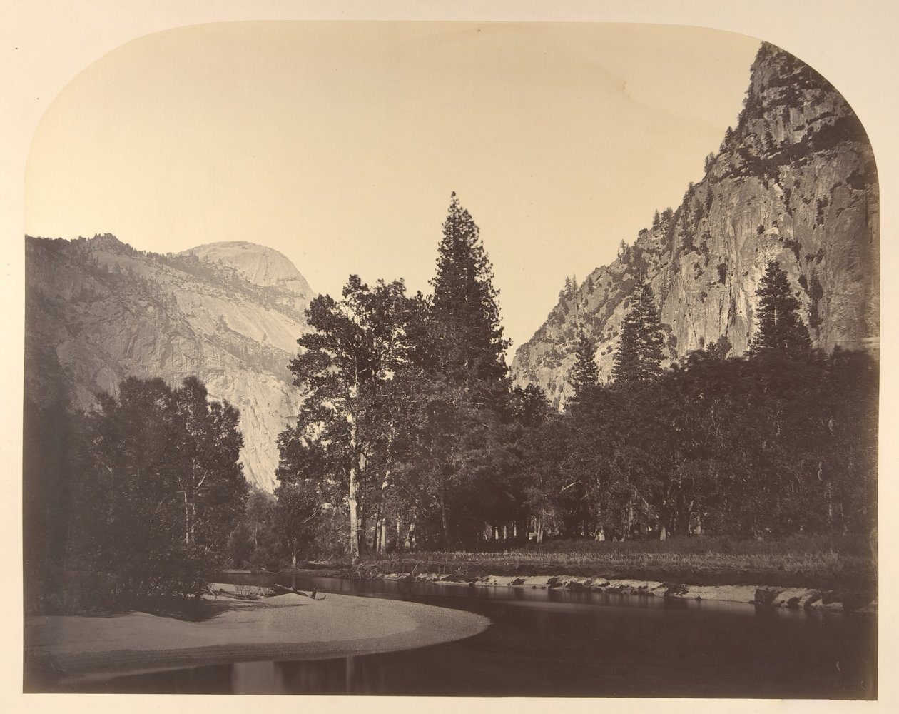 Camp Grove, w pobliżu Sentinel, 1861, Yosemite. autorstwa Carleton Emmons Watkins