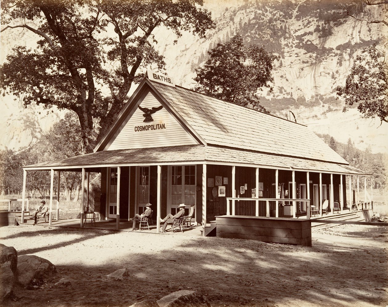 Salon Cosmopolitan, ca. 1872, wydrukowany ca. 1876. autorstwa Carleton Emmons Watkins