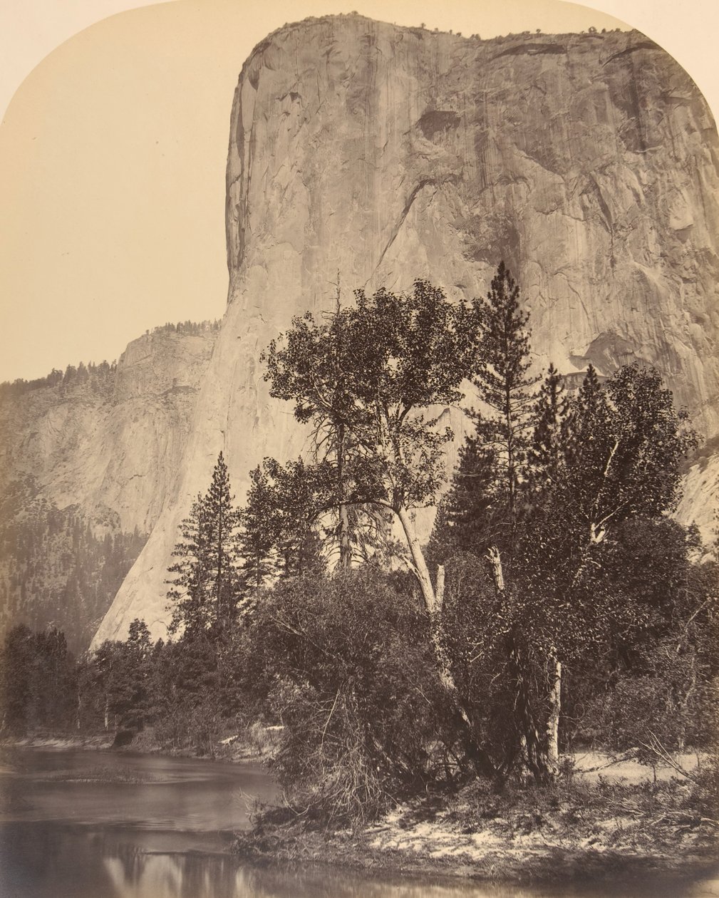 Tutucanula, El Capitan, 1861. autorstwa Carleton Emmons Watkins