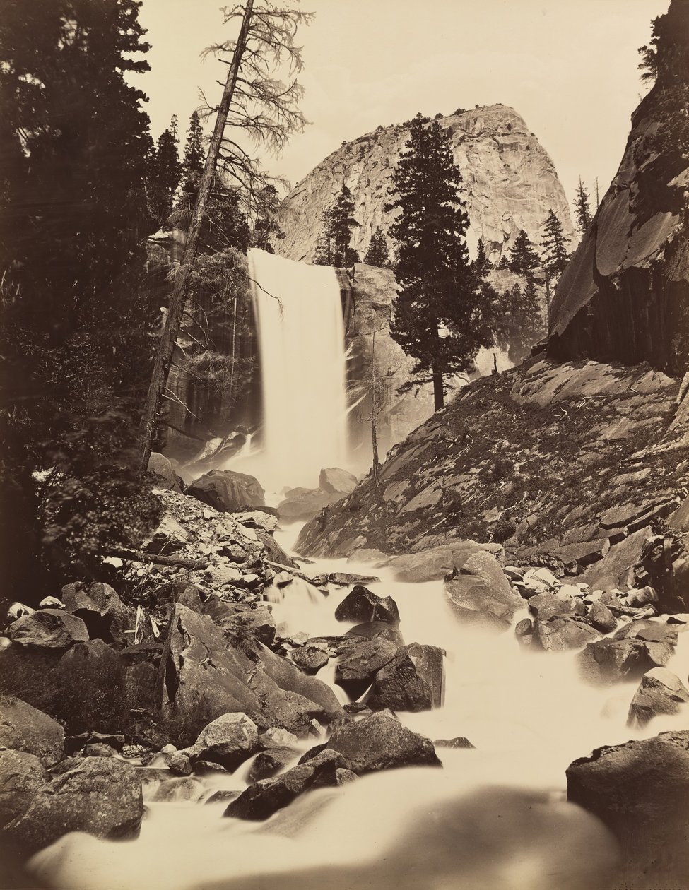 Wiosna wiosenna, Yosemite, 1865-66, druk ok. 1875. autorstwa Carleton Emmons Watkins