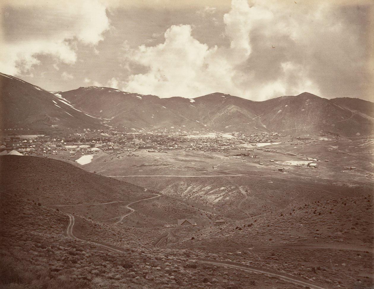 Virginia City, 1875, wydrukowany ok. 1876. autorstwa Carleton Emmons Watkins