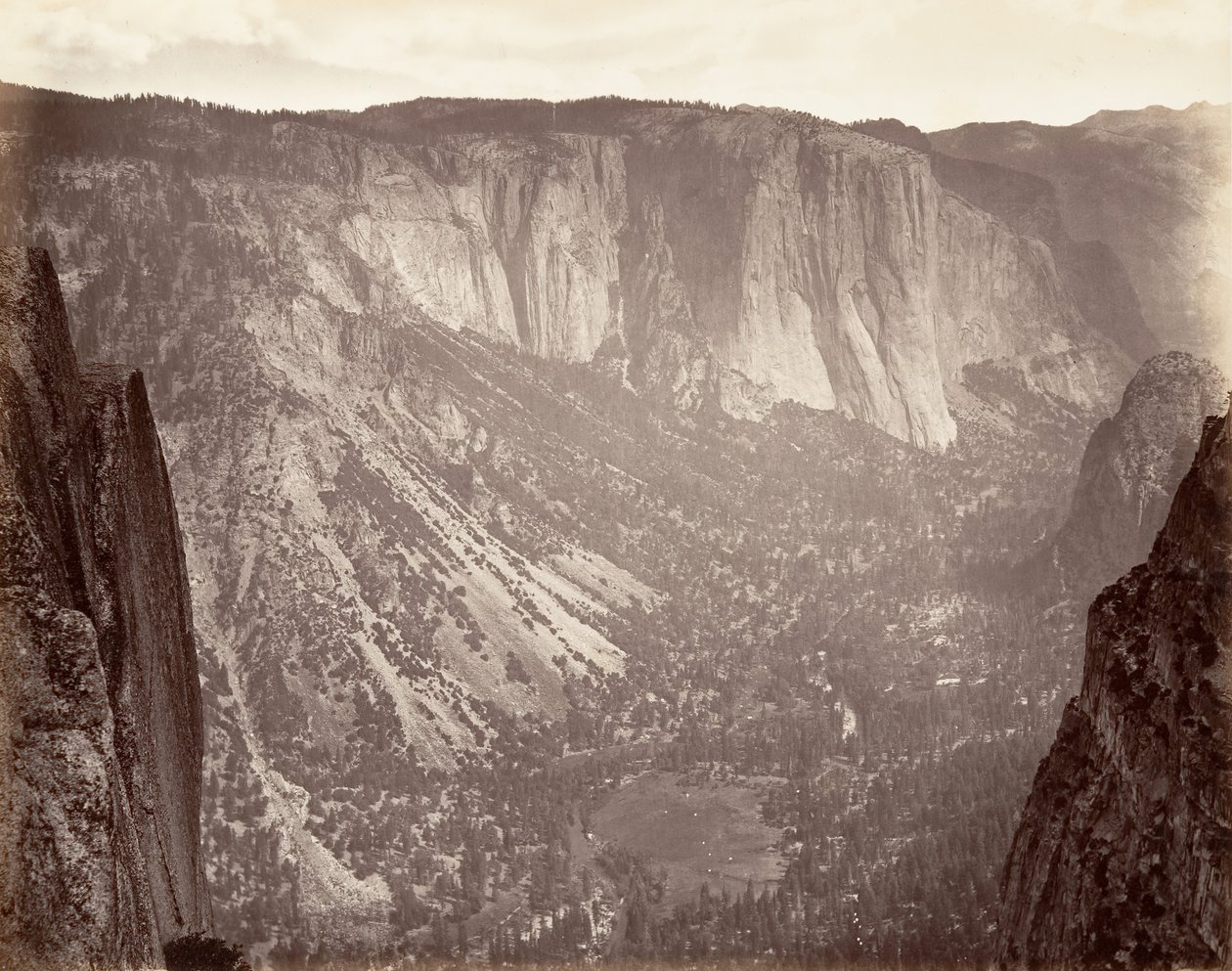 Dolina Yosemite, ca. 1872, wydrukowany ca. 1876. autorstwa Carleton Emmons Watkins