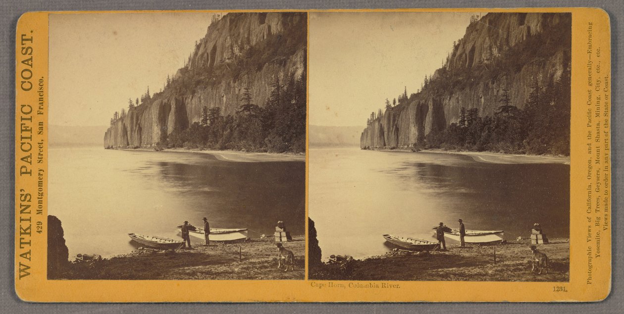 Przylądek Horn, rzeka Kolumbia autorstwa Carleton Watkins