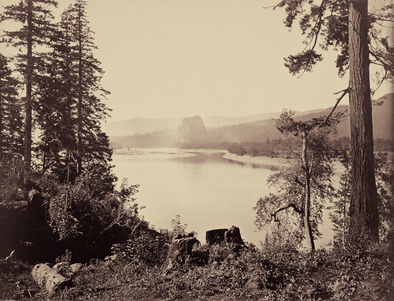 Castle Rock, rzeka Kolumbia autorstwa Carleton Watkins