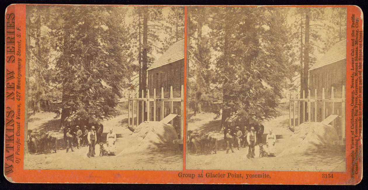 Grupa w Glacier Point, Yosemite autorstwa Carleton Watkins