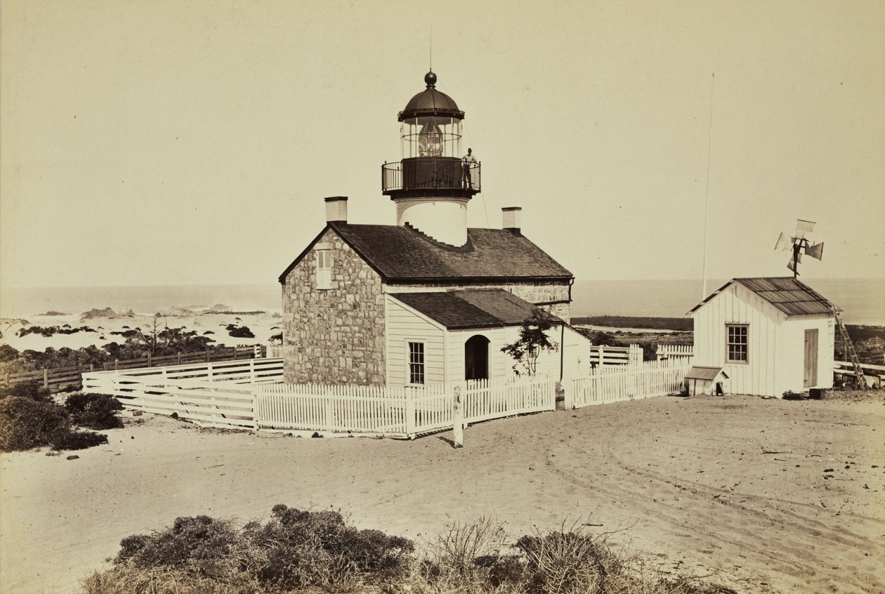 Latarnia morska w pobliżu Monterey autorstwa Carleton Watkins