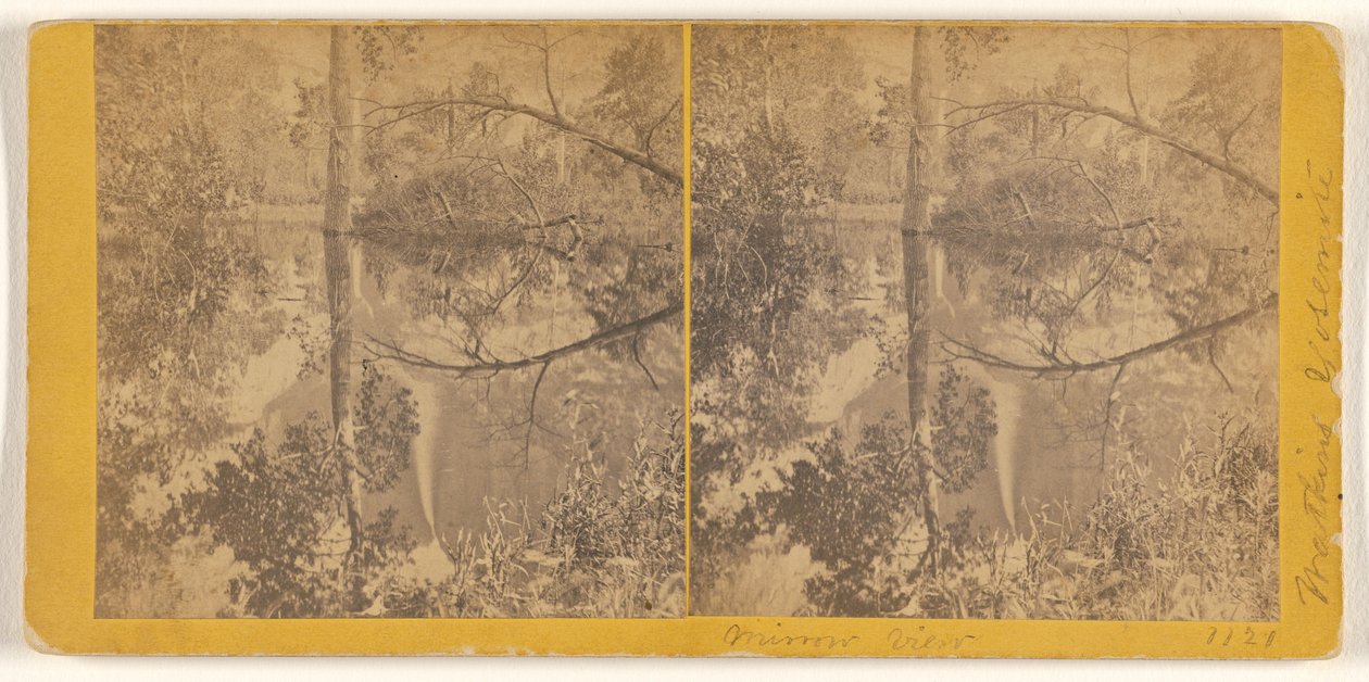 [Widok w lustrze, dolina Yosemite, hrabstwo Mariposa, Kalifornia]. autorstwa Carleton Watkins