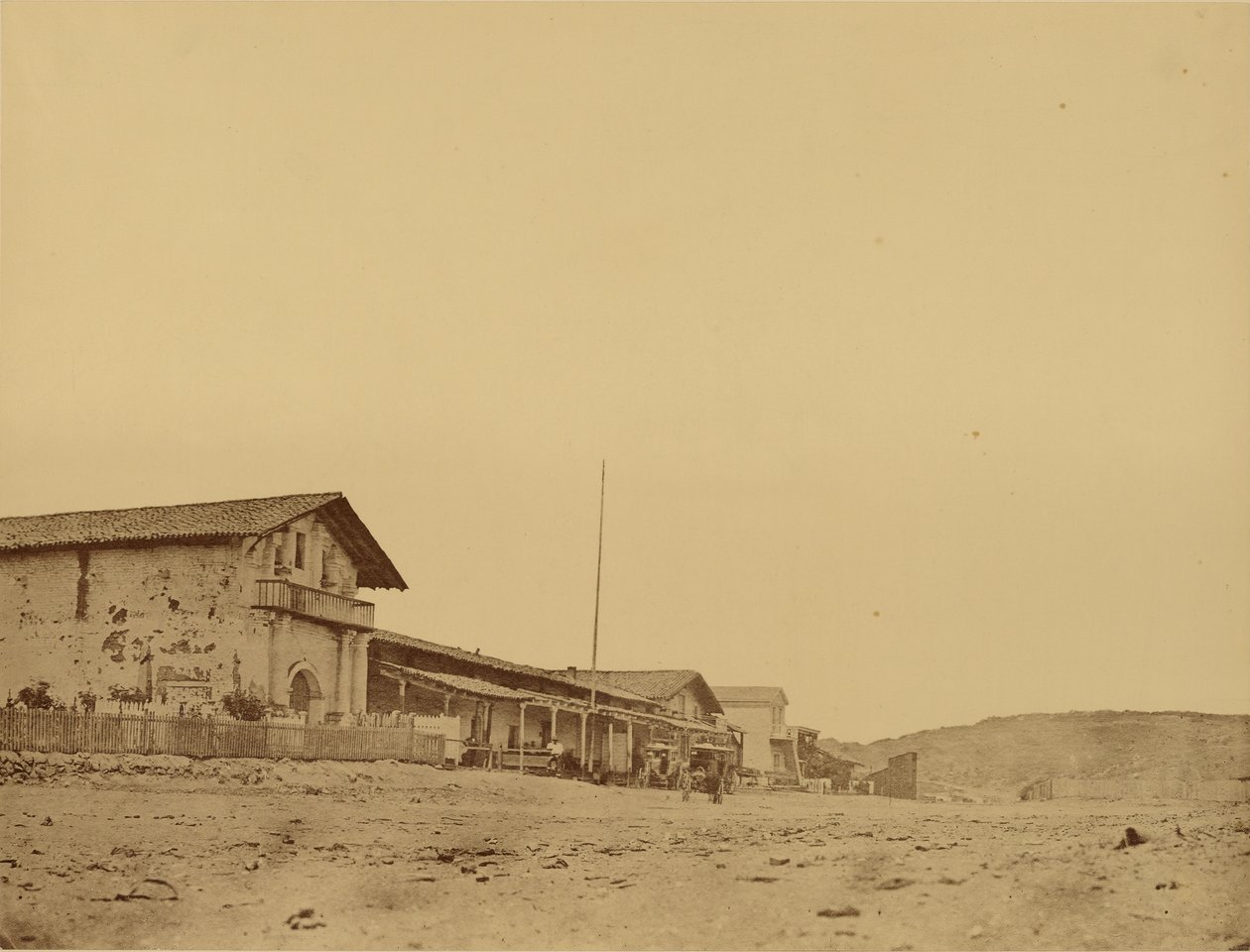 [Mission San Francisco de Asisi on the Laguna de Los Delores, San Francisco] [Mission San Francisco de Asisi on the Laguna de Los Delores, San Francisco]. autorstwa Carleton Watkins