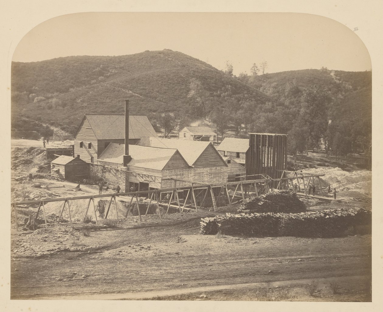 Młyn na Górze Ophir autorstwa Carleton Watkins