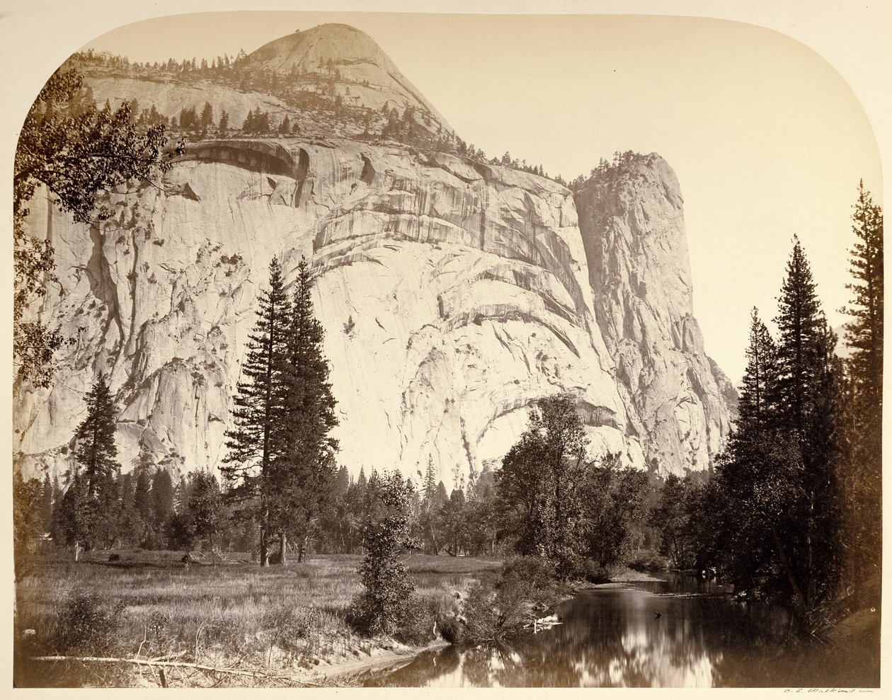 North Dome. Royal Arches - Washington Column autorstwa Carleton Watkins