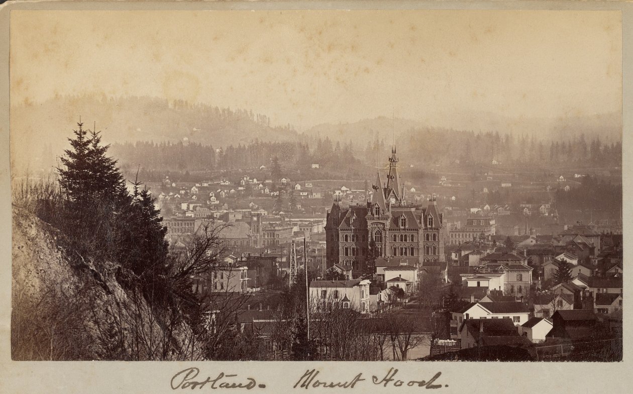 Portland - Mount Hood autorstwa Carleton Watkins