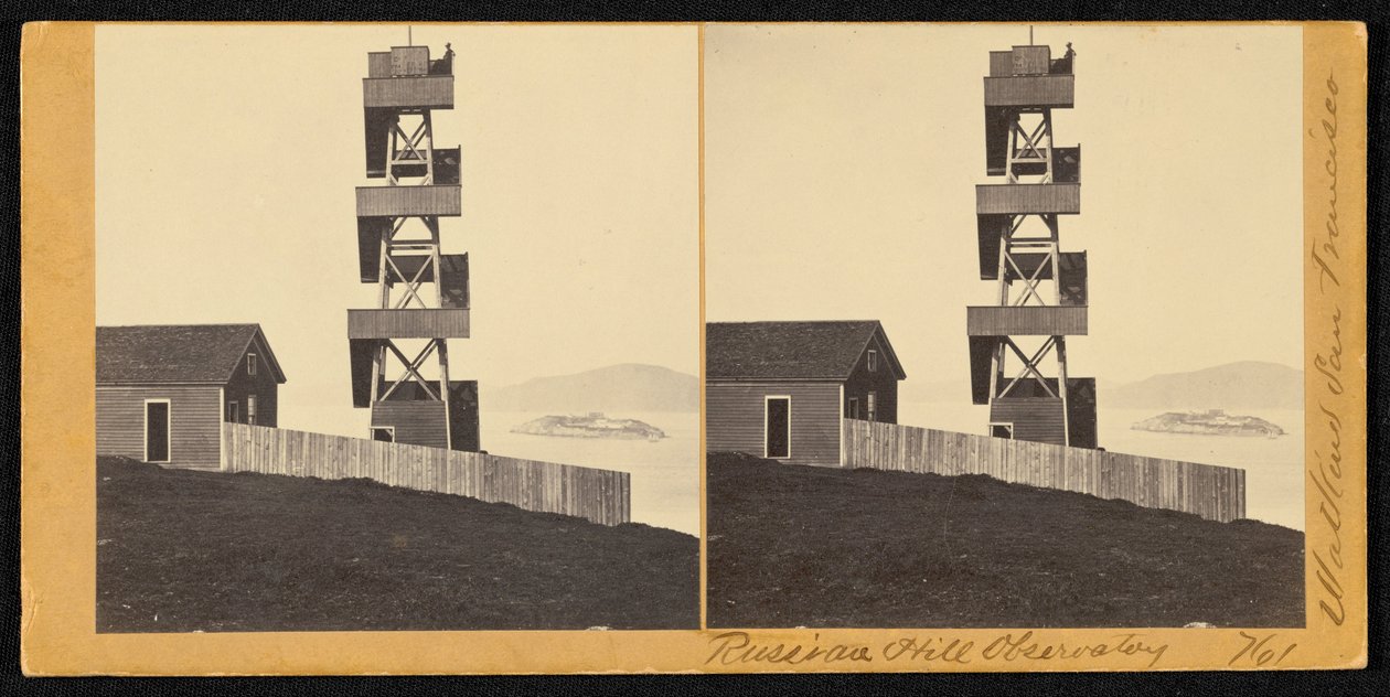 Obserwatorium Rosyjskiego Wzgórza autorstwa Carleton Watkins