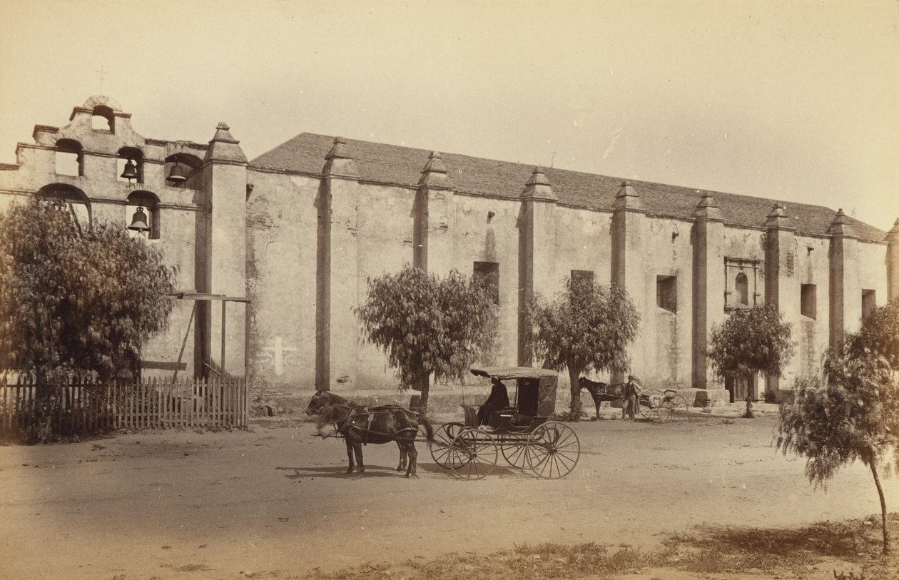 Misja San Gabriel, Kalifornia autorstwa Carleton Watkins